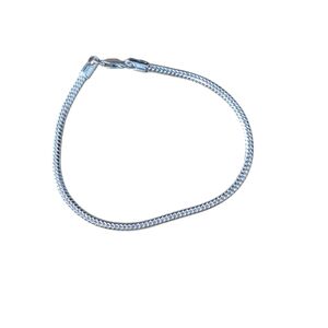 NWOT 925 Sterling Silver Pandora Style 7 inch Charm Bracelet made in Italy